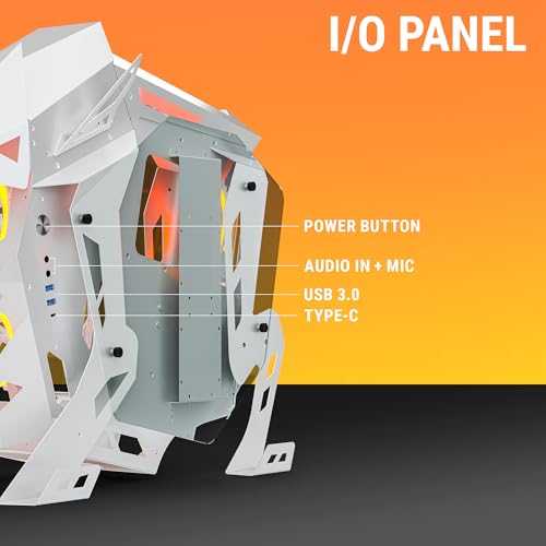 Image of Ant Esports Cypher G5 Mid-Tower ATX Computer Case /Gaming Cabinet - White | Support, Micro-ATX, Mini-ITX | Pre-Installed 5 ARGB-PWM Remote Controlled Fans