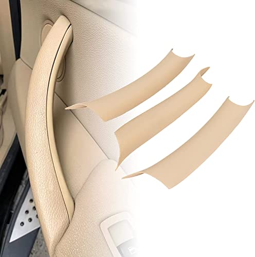 GEATaaT Door Pull Handle Covers Compatible with BMW X5 Series F15/F85 2014-2018, BMW X6 Series F16/F86 2015-2018(3PCS)(Beige)