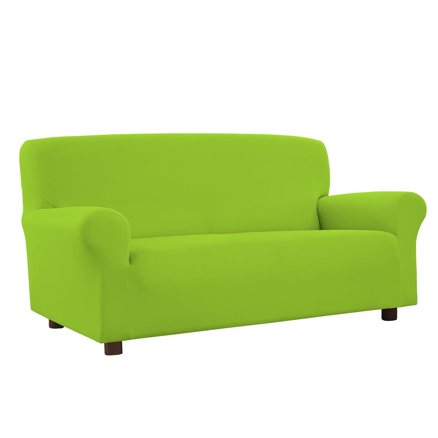 Banzaii Elastischer Sofabezug/Sofaüberwürfe Stretch, schumutzabweisend, mit geformten Armlehnen - Made in Italy - 3 Sitzer Hellgrün