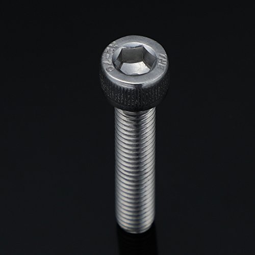 M6-1.0 X 25Mm Socket Head Cap Screws Metric, Allen Socket Drive, Stainless Steel 18-8 (304), Full Thread, Bright Finish, Machine Thread, 20 Pcs #TOP2