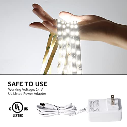 Lepro Led Strip Light, 32.8Ft Dimmable Vanity Lights, 6000K Super Bright Led Tape Lights, 420 Leds Smd 2835, Strong 3M Adhesive, Suitable For Home, Kitchen, Under Cabinet, Bedroom, Daylight White #TOP5