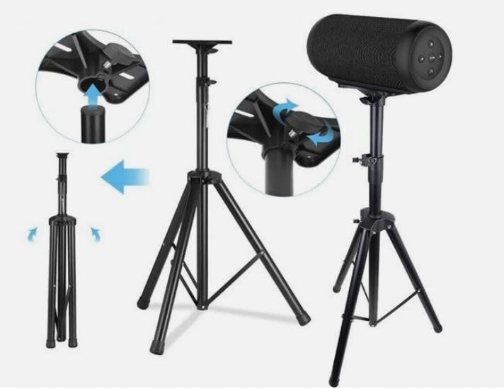 Supporto Stativo per Casse Acustiche Stativi per Altoparlanti Cavalletto Treppiede Diffusore Professionale ad Altezza regolabile Allungabile 120cm Pieghevole Universale
