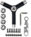 Chiave a Y per Skateboard con Chiave a brugola, Cuscinetti a Sfera 608 rs 4 Pezzi + Viti per Skateboard 8 Set di Chiavi esagonali per Skateboard, Monopattino, Longboard