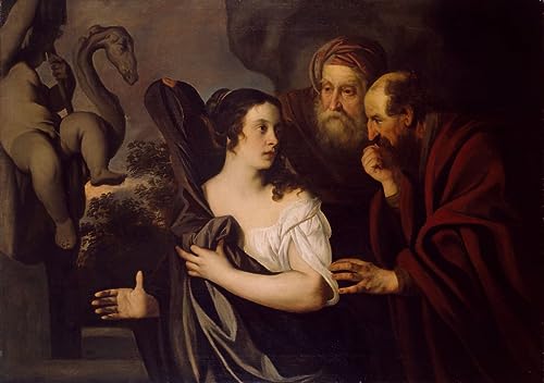 Impression d'affiches Susanna et les anciens Peter Lely toile haut de gamme 60x90