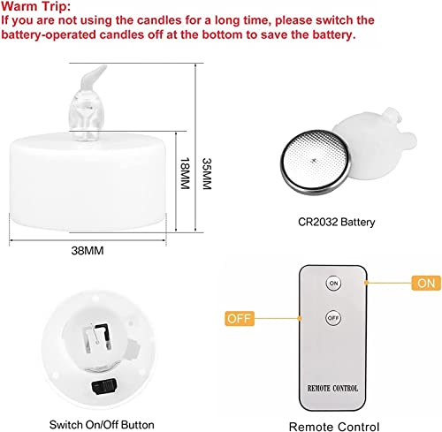 Led Tea Lights With Remote Control-12 Pack Battery Tea Lights Realistic And Bright Flickering Flameless Tealights Candles With Remote For Seasonal & Festival Celebration Halloween Warm White #TOP6