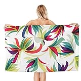 💗Übergroßes Strandtuch: Die Größe misst 130 x 80 cm/52 x 32 Zoll, was perfekt für Erwachsene, Teenager und Kinder ist. Schnell trocknend und super saugfähig sind die einzigartigen Eigenschaften der Mikrofaser. Das Mikrofasertuch nimmt das 5-fache seines Gewichts an Wasser auf und trocknet fast 10 Mal schneller Als herkömmliches Handtuch und maximaler Komfort und Haltbarkeit, um mehrfachem Waschen standzuhalten.