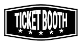 Fancy Ticket Booth Sign (Black) - Large