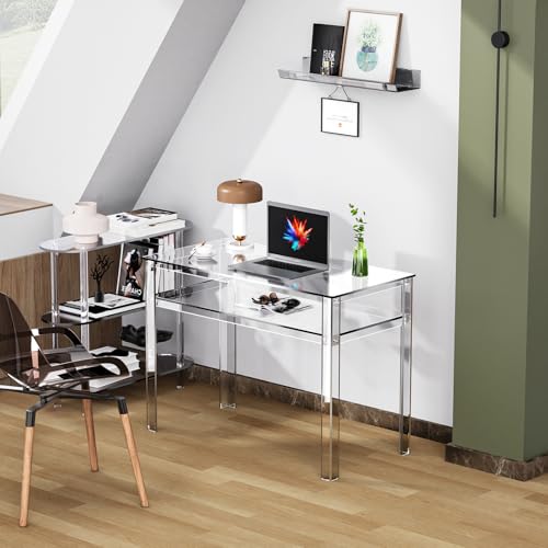Solaround SCZZ00 Clear Acrylic Desk With Open Storage thumb #6
