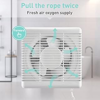 Hehou Window Shutter Exhaust Fan with Reversible Airflow 470CFM 12” Wall Mount Attic Fan Quiet Ventilation and Cooling for Bathroom Greenhouse,Garage, Attic