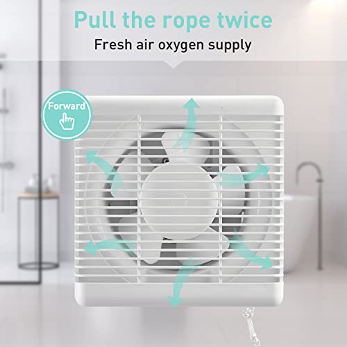 Window Fans With Exhaust And Intake 8 Inch 294 Cfm Bathroom Window Exhaust Fan,Vertical Attic Window Fan Double Direction Reversible Strong Airflow, Window Fans Twin Reversible Quiet With Switch #TOP2