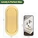 2PACK Gold Decorative Tray, Bathroom Vanity Tray for Dresser Counter, Stainless Steel Jewelry Dish Tray for Decor, Perfume Ring Key Candle Organizer Tray, Oval
