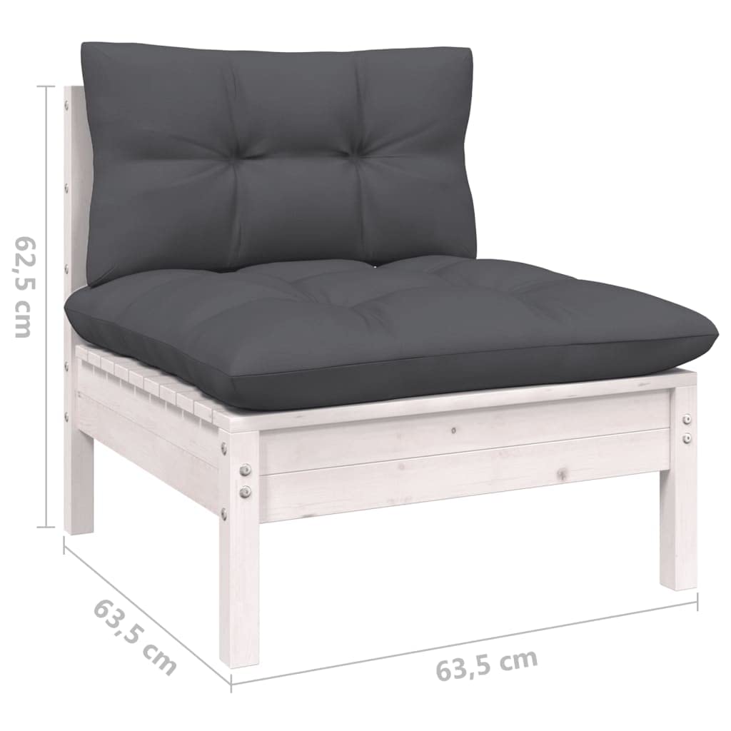 Générique Salon ogrodowy 10 sztuk drewna sosnowego z poduszkami