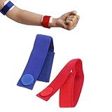 Stauschlauch, Medical Nurse Tourniquet, 2 Stück Tourniquet, Venenstauer, Elastisches, Wiederverwendbar, Stauschlauch Für Outdoor-Sportarten, Einfache Handhabung (Rot+Blau)