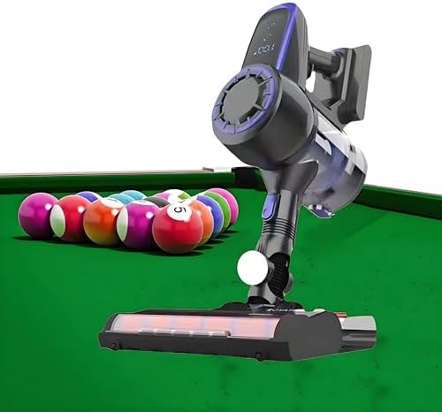 Cordless Pool Table Cleaner - 22kPa Suction, 240W Billiards Brush Set with 2 Heads, Wireless & Convenient, Perfect for Green Billiard Cloth Care