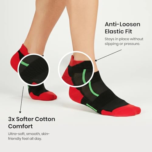 Image of Sockscarving Feel The Comfort Ankle Socks For Men Cotton, Gym Socks For Men WorkOut Breathable Low Cut Sports Socks With Heel Tab, Moisture Wicking, Pull On & Stretchable Free Size
