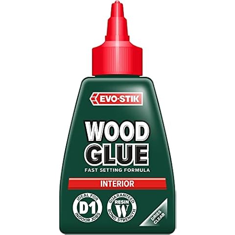 EVO-STIK Wood Glue - Interior, Extra Strong, Fast Setting, Suitable For All Wood Types, Dries Clear, 125ml Cover