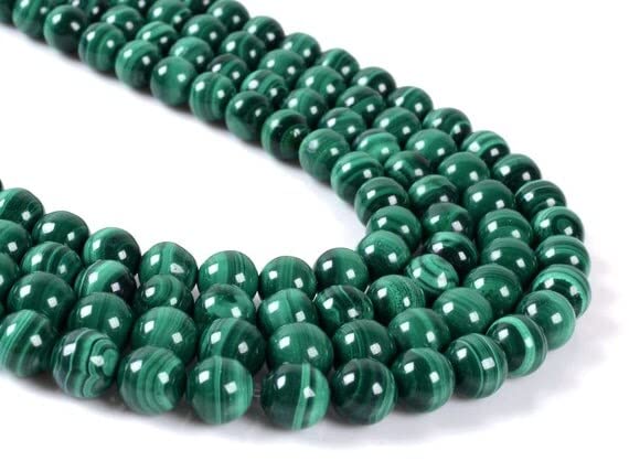 Perles en malachite naturelle 8mm LKBEADS pour création de bijoux