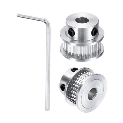 Poulie synchrone GT-2 30T uxcell en aluminium avec alésage 6,35mm pour axe moteur CNC