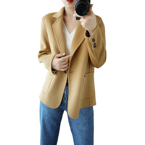 Veste en cachemire femme manteau tweed double face luxe