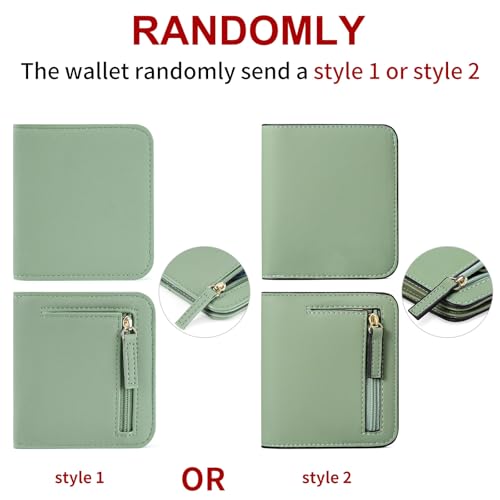 GAEKEAO Women's Wallet RFID Blocking Leather Compact Bi-fold Wallet for Woman Zipper Coin Pocket Small Ladies Purse with ID Window - Image 4
