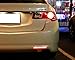 iJDMTOY Red Lens 48-SMD LED Bumper Reflector Lights Compatible With 09-14 Acura TSX (Euro Accord) Function as Tail, Brake & Rear Fog Lamps