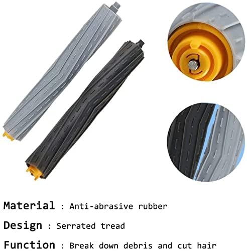 ECOMAID 3 Set Roller Brush Replacement Part Compatible with Roomba 960 980 890 880 850 860 870 895 981 985,800 900 800 Series Robot Vacuum Cleaner
