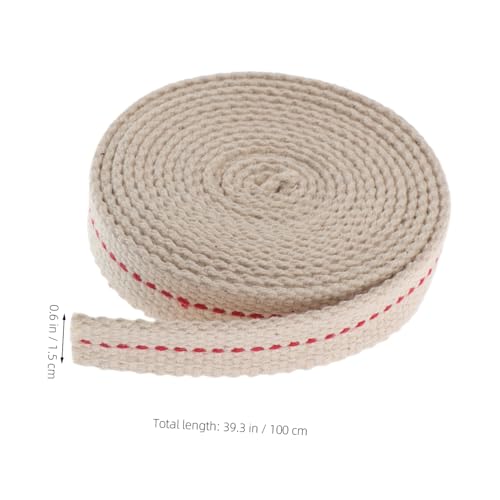 YARNOW 2rolls Kerosene Lamp Wick Replacement Cotton Flat Wicks for Outdoor Camping Lanterns Easy to Cut for Oil Lamps Meters Per Pack2