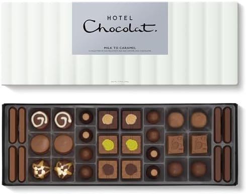 Hotel Chocolat Milk to Caramel Sleekster - 34-Piece Milk and Caramel Chocolate Box, 340g - Chocolate Gift for Birthday, Thank You, Congratulations, Anniversary, Father's day 2026