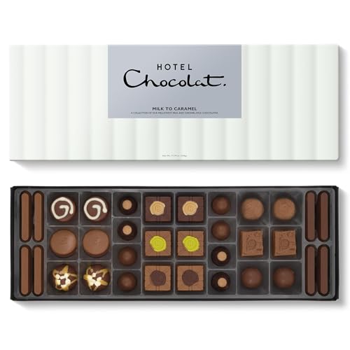 Hotel Chocolat Milk to Caramel Sleekster - 34-Piece Milk and Caramel Chocolate Box, 340g - Chocolate Gift for Birthday, Thank You, Congratulations, Anniversary, Father's day 2026
