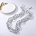 Otxas Chunky Necklace and Bracelets Set Statement Necklace for Women Silver Chunky Necklaces Fashion Punk Necklaces Cuban Chain Hip-hop Jewelry (Style-6)