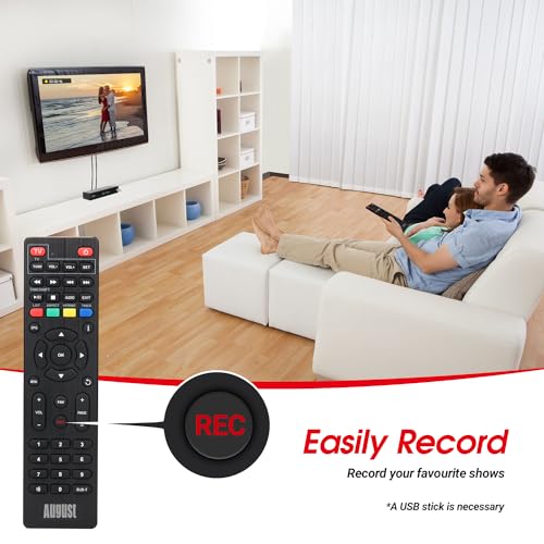 Miniatura 3 de August Dvb415 Decodificador Tv Tdt Hd, Receptor Tdt Hd Para Dvb-T Dvb-T2 Tv 1080p Hdmi Y Scart Con Reproductor Multimedia Pvr Para Grabación