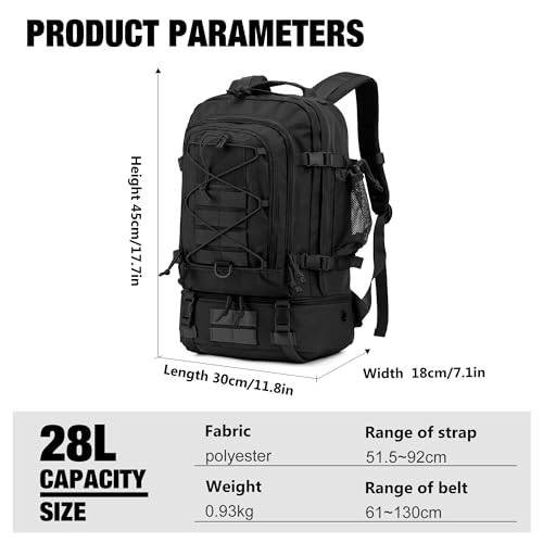 Foto von Mardingtop 28L Rucksack Taktischer Rucksack Wanderrucksack Trekkingrucksack Angelrucksack für Survival Outdoor Camping Reisen Bundeswehr
