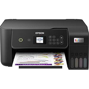 Epson EcoTank ET-2820 nachfüllbares 3-in-1 Tintenstrahl Multifunktionsgerät (Kopierer, Scanner, Drucker, DIN A4, WiFi, USB 2.0), großer Tintentank, hohe Reichweite, niedrige Seitenkosten, schwarz