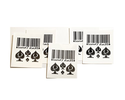 5 Sheet - Black Owned and QoS Temporary Tattoo Pack