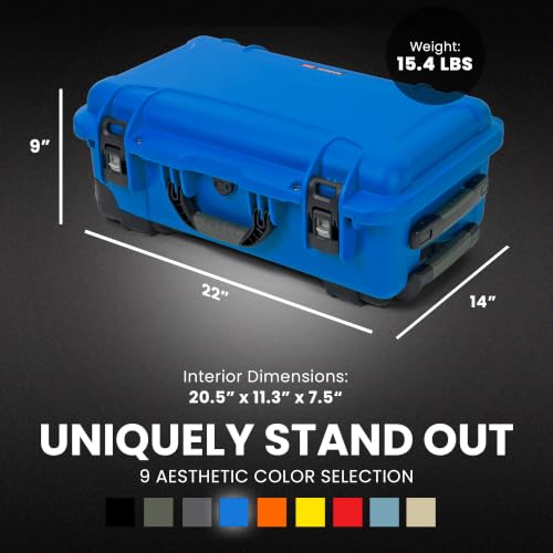 Nanuk 935 Pro Photo Kit – Waterproof Travel Camera Hard Case with Padded Dividers and Wheels, 22” x 14” x 9” - Dustproof and Impact Resistant, Airline Carry-On Approved – Blue by NANUK - Image 6