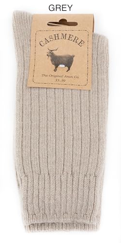 Mens Fine Cashmere and Merino Wool Super Soft and Warm Winter Fluffy Mid-Calf Socks