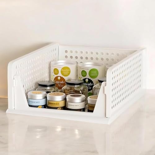 Image of VERAT 1 Pieces Storage and Organisers /Wardrobe Organizer Storage /Plastic Wardrobe /Cloth Adjustable for Foldable /Clothes Organizer Foldable Shirt /Almirah /Cupboard /Cupboard Stackbale Clothes(White)