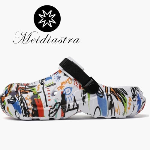 Image of Meidiastra Men's Clogs Garden Shoes Adult Slip On Outdoor Athletic Sports Sandals Summer Water Beach Shoes Casual Slippers Lightweight Breathable Non Slip