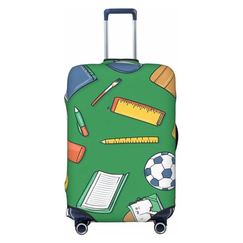 Funda protectora para maleta, con diseño de regla, para deportes de fútbol, elásticas, antiarañazos, a prueba de polvo, para equipaje de 25 a 28 pulgadas
