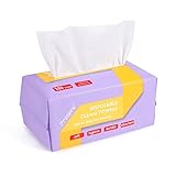 Primpro 100 toallas de mano desechables para baño, toalla facial sin pelusas, toallitas secas biodegradables, toallas de limpieza facial ultra suaves (100 unidades 1 paquete)