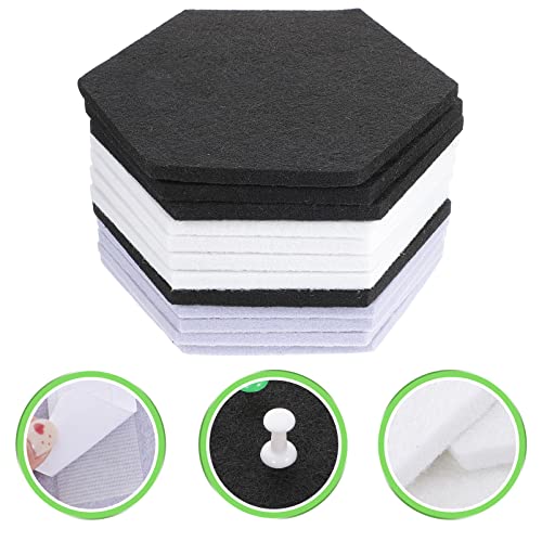 12 paneles acústicos hexagonales autoadhesivos de fieltro para aislamiento, tableros para paredes, material premium para absorción de ruido para estudio en casa, oficina y más miniatura 7