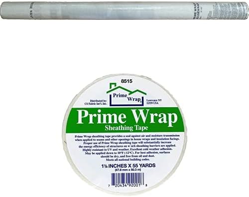 Kotap Prime Wrap & Tape Set, Woven Polyethylene House Wrap 9 x 75-Foot, Prime Wrap Tape 1-7/8-Inch x 55-Yard