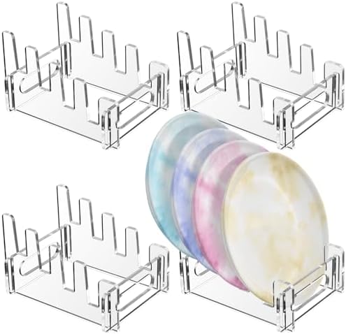 Amazon.com: Wenqik 4 Pack Acrylic Plate Stands for Display Clear ...