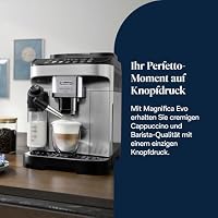 De’Longhi Magnifica Evo - Kaffeevollautomat mit Vollautomatischem cremigen Milchschaum, 7 One-Touch-Getränke, Cappuccino & Espresso, Kaffeemaschine, Soft-Touch-Bedienfeld, Silber (ECAM292.81.SB) – Ansicht 2