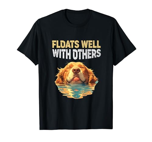 Floats Well With Others, Funny Summer Joke, Lazy Tubing T-Shirt