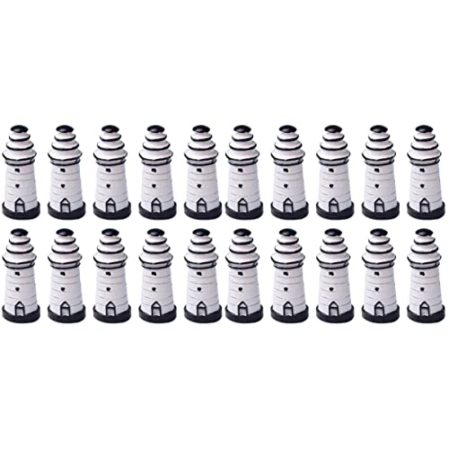 Patkaw 20 Pcs Mini Lighthouse Mini Lighthouse Decor Mini Lighthouse Statue Diy Accessories Figurine Decorative Nautical #TOP11