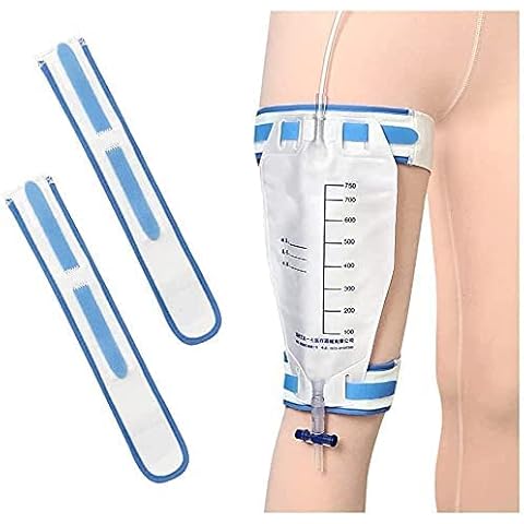 Catheter Leg Bag Holder Foley Catheter Urine Drainage Bag Support Fix Straps with Extra Padded and Soft Elastic Fabric (Pack of 2) Cover
