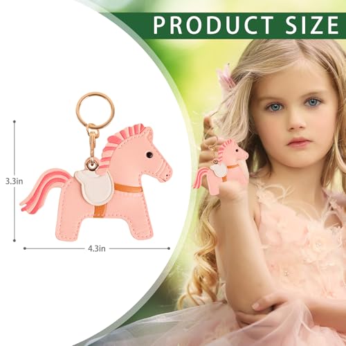 Image of Leather Keychain Case Holder Compatible with Apple AirTag, GPS Airtag Keychain Finder Tracker with Key Ring, Anti-Scratch Protective Air Tag Cover | Leather