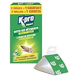K.PRO Piège à mites textiles inodore – Détecte les mites vestimentaires – Efficace jusqu’à...
