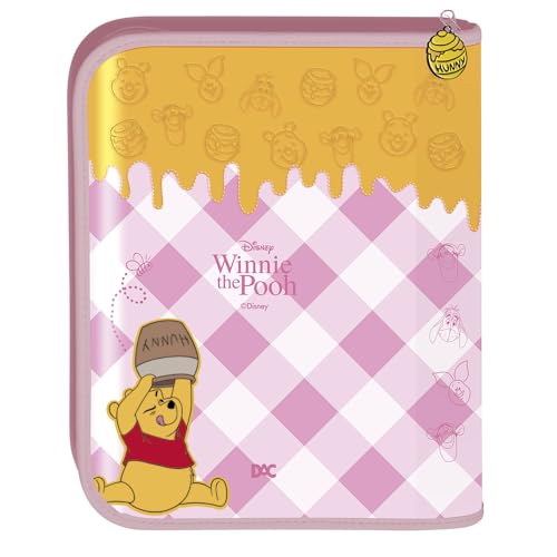 DAC - Caderno Argolado Universitário PVC com 48 Folhas Fechamento em Zíper - Pooh